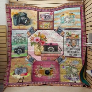 I Need A Camera Photograph Quilt Blanket  Quilt